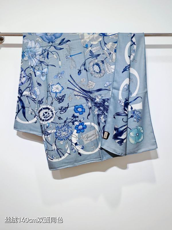 Gucci scarf 140X140cm 70%羊绒 30%真丝 E31 (11)