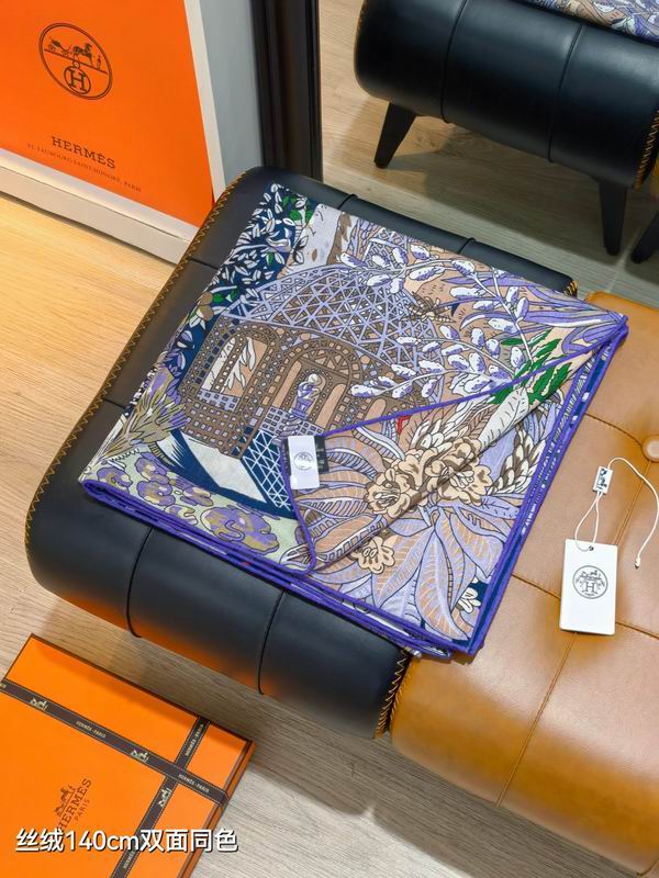 Hermes 140X140cm 70%羊绒30%真丝 E28 (13)