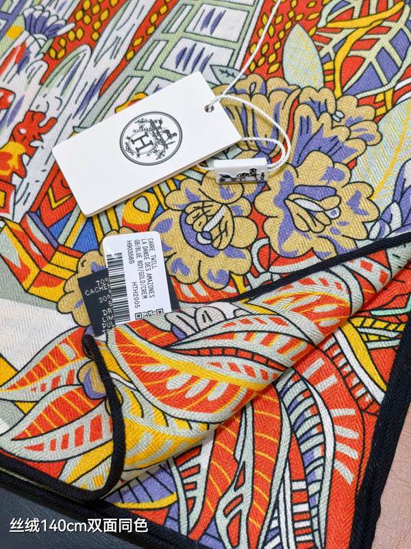 Hermes 140X140cm 70%羊绒30%真丝 E28 (18)