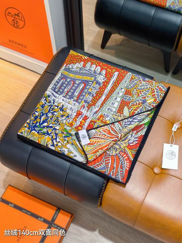 Hermes 140X140cm 70%羊绒30%真丝 E28 (20)