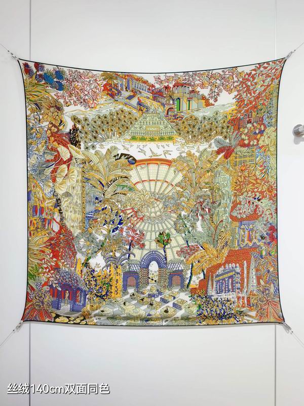 Hermes 140X140cm 70%羊绒30%真丝 E28 (21)