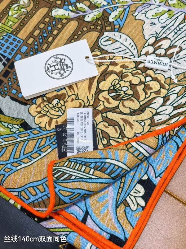 Hermes 140X140cm 70%羊绒30%真丝 E28 (4)