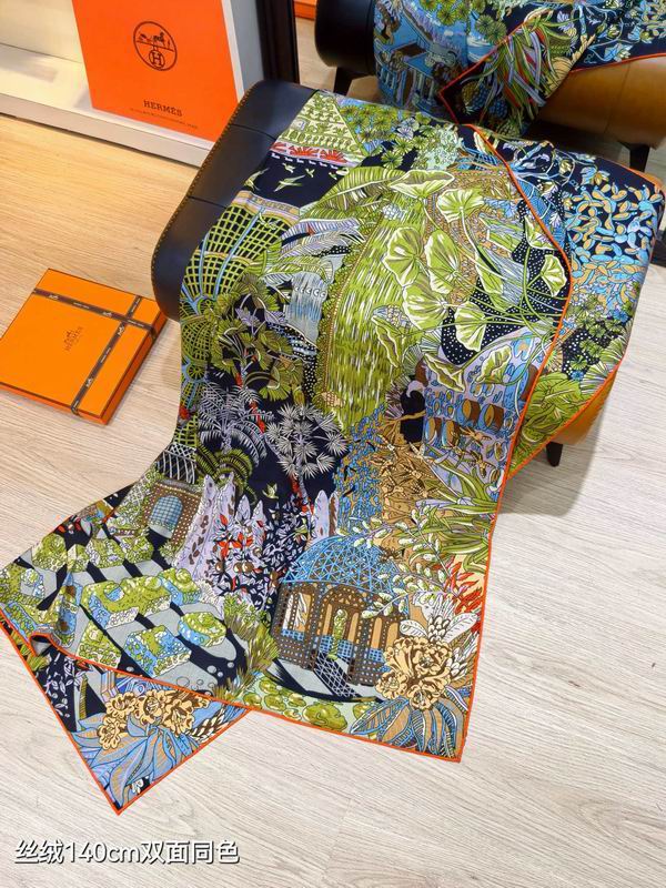 Hermes 140X140cm 70%羊绒30%真丝 E28 (5)