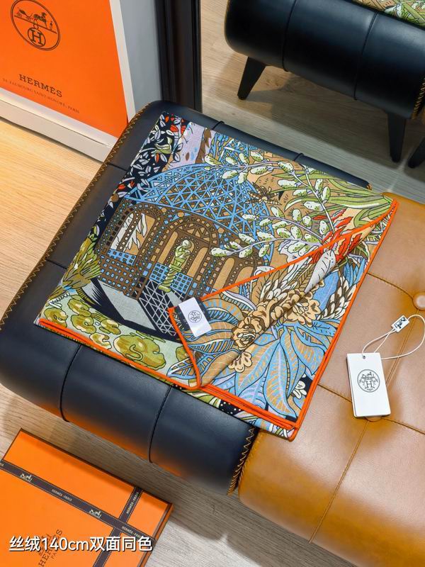 Hermes 140X140cm 70%羊绒30%真丝 E28 (6)