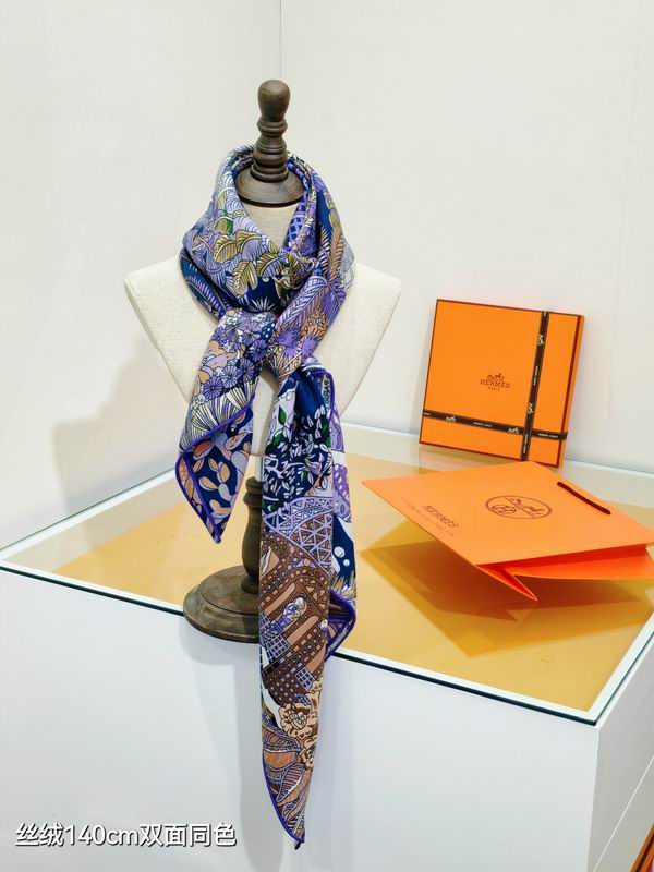 Hermes 140X140cm 70%羊绒30%真丝 E28 (9)
