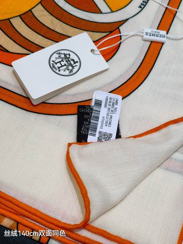 Hermes 140X140cm 70%羊绒30%真丝 E35 (4)