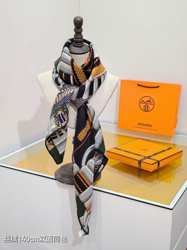 Hermes Scarf 140X140cm 70%羊绒30%真丝 E07 (26)