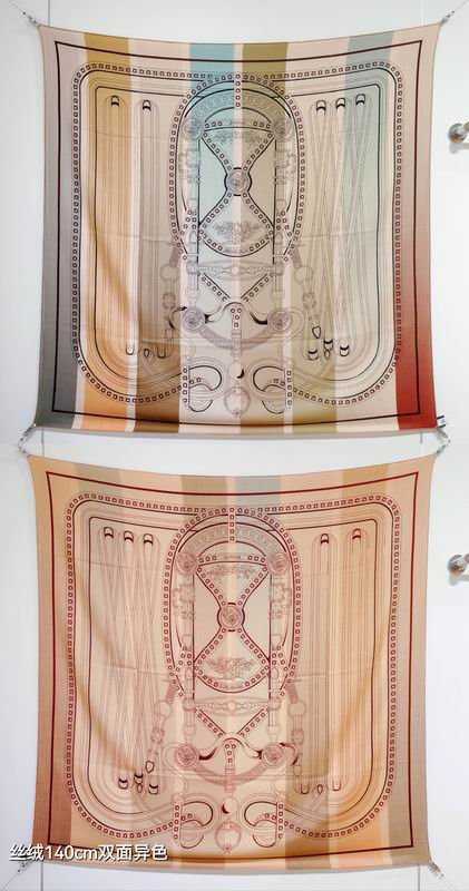 Hermes Scarf 140X140cm 70%羊绒30%真丝 E13 (16)