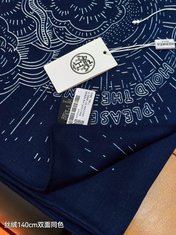 Hermes Scarf 140X140cm 70%羊绒30%真丝 E21 (20)