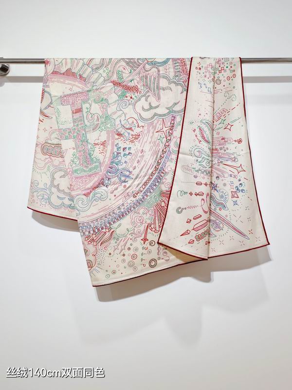 Hermes Scarf 140X140cm 70%羊绒30%真丝 E21 (27)