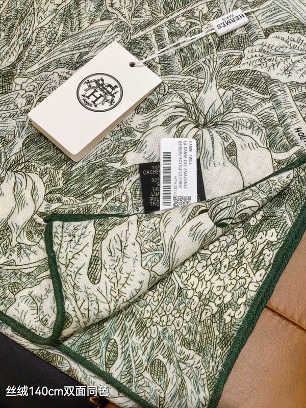 Hermes scarf 140X140cm 70%羊绒30%真丝  E06 (11)