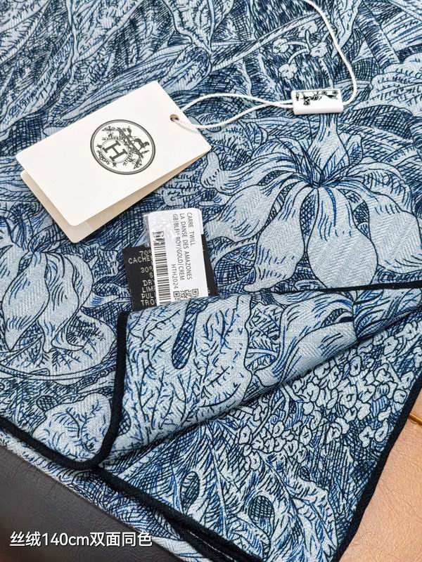 Hermes scarf 140X140cm 70%羊绒30%真丝  E06 (18)