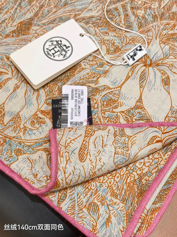 Hermes scarf 140X140cm 70%羊绒30%真丝  E06 (32)
