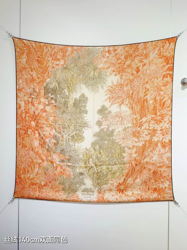 Hermes scarf 140X140cm 70%羊绒30%真丝  E06 (7)