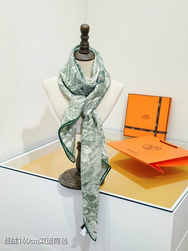 Hermes scarf 140X140cm 70%羊绒30%真丝  E06 (9)