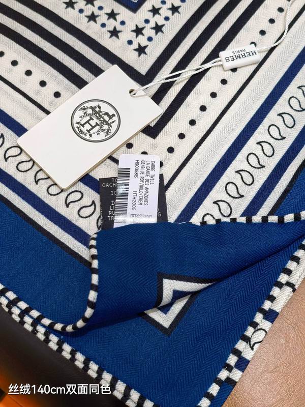 Hermes scarf 140X140cm 70%羊绒30%真丝 E14 (24)