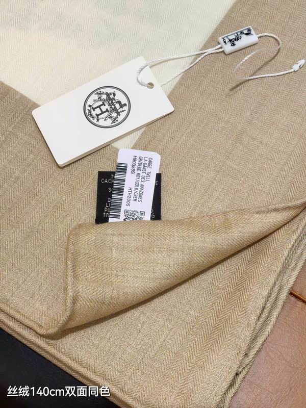 Hermes scarf 140X140cm 70%羊绒30%真丝 E27 (16)