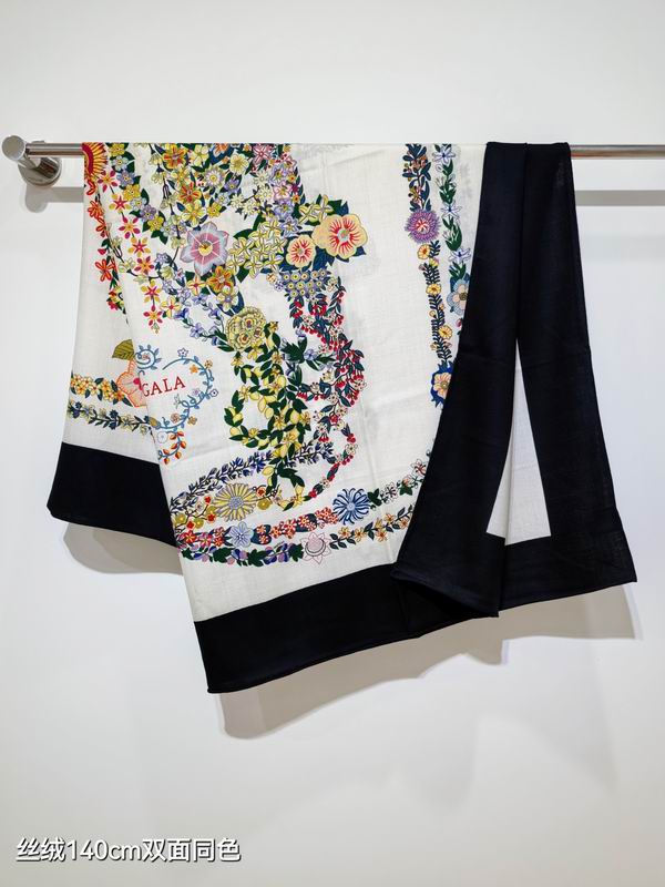 Hermes scarf 140X140cm 70%羊绒30%真丝 E27 (8)