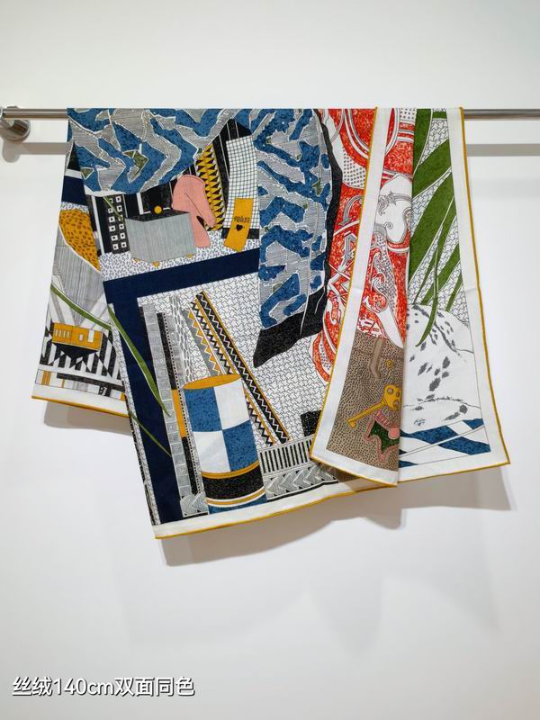 Hermes scarf 140X140cm 70%羊绒30%真丝 E48 (13)