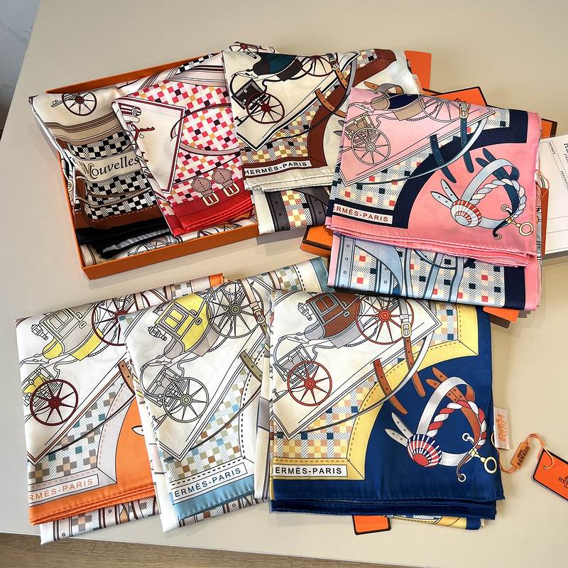 Hermes silk Scarf 90X90cm hm (43)