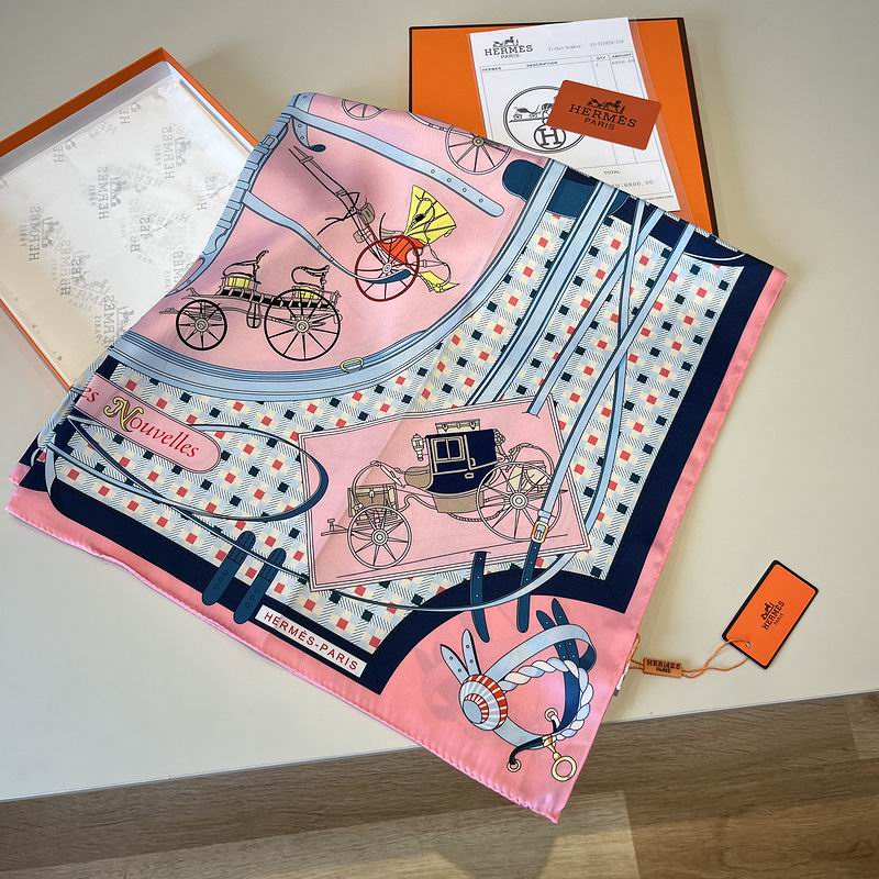Hermes silk Scarf 90X90cm hm (44)