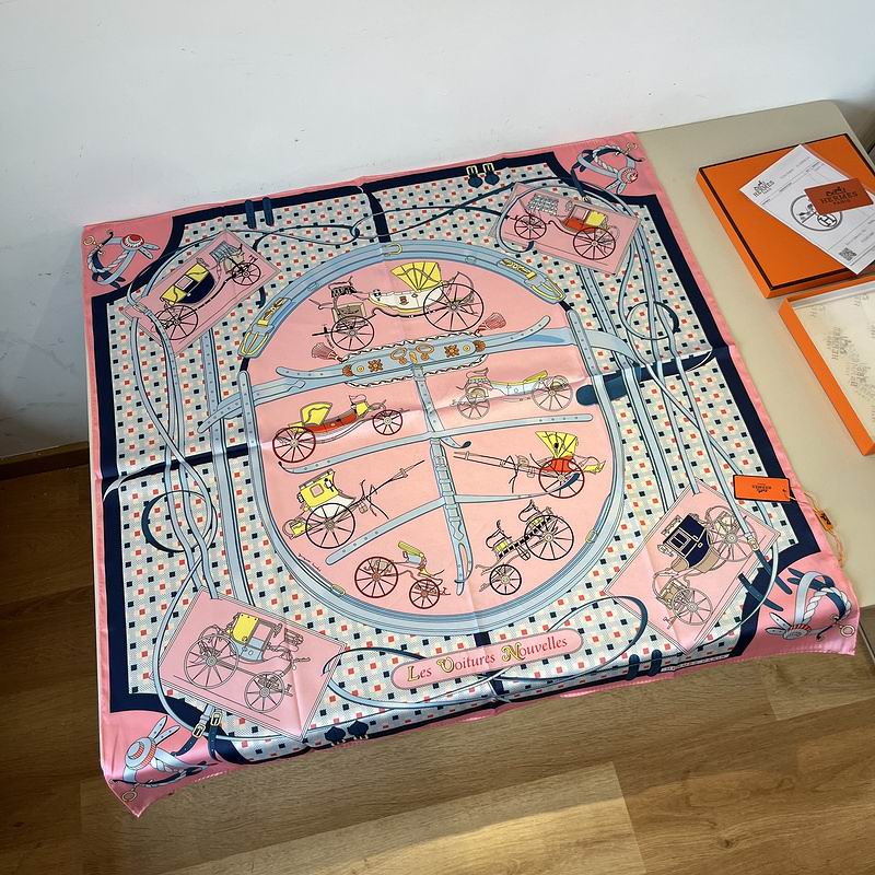 Hermes silk Scarf 90X90cm hm (46)