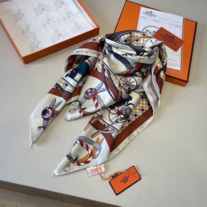 Hermes silk Scarf 90X90cm hm (48)