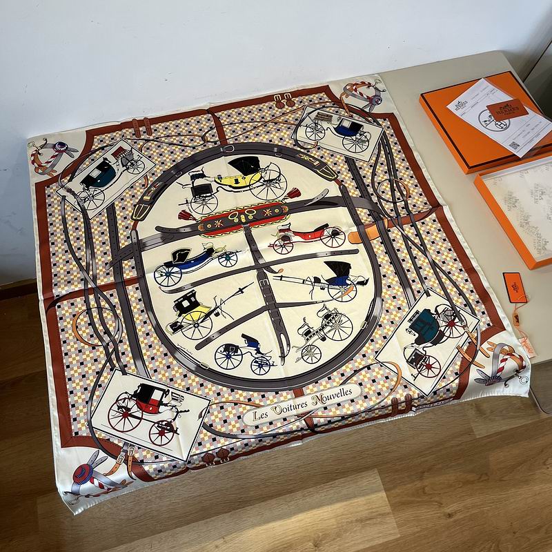 Hermes silk Scarf 90X90cm hm (49)