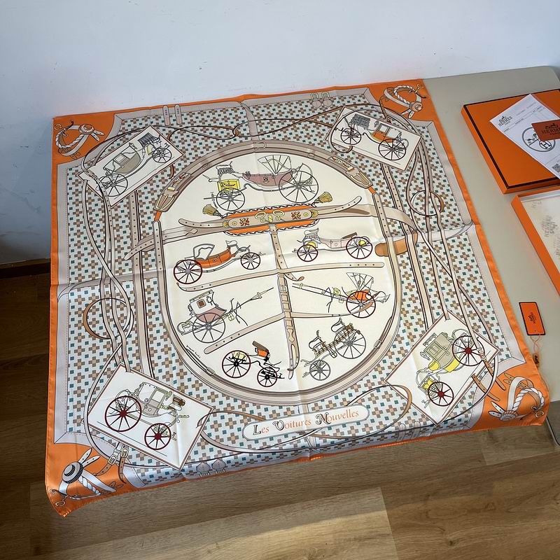 Hermes silk Scarf 90X90cm hm (52)