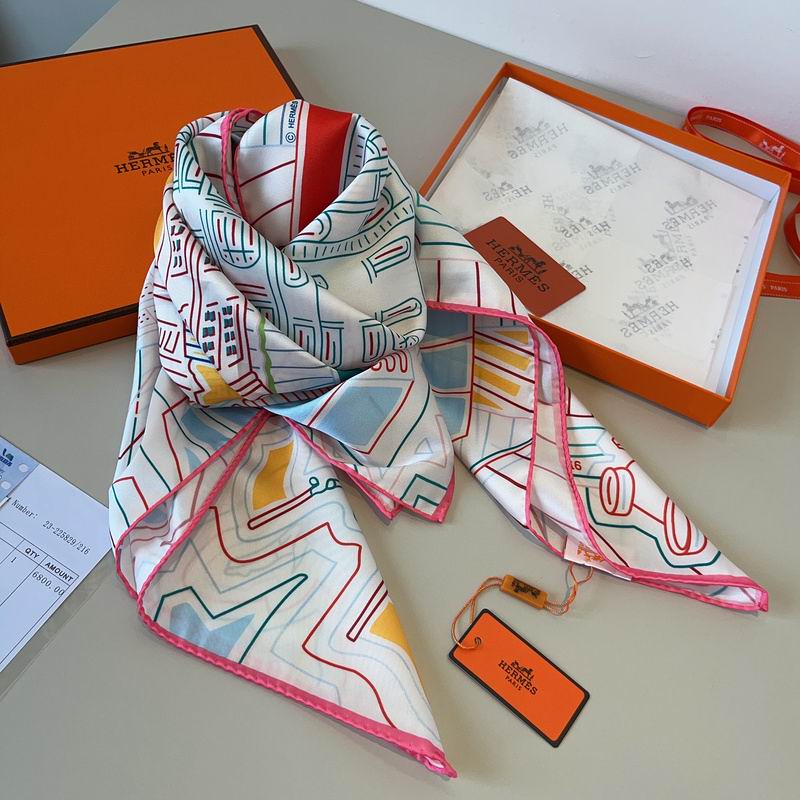 Hermes silk Scarf 90X90cm hm (67)