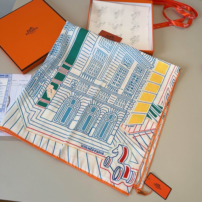 Hermes silk Scarf 90X90cm hm (69)