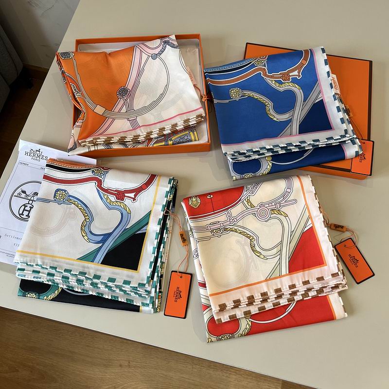 Hermes silk Scarf 90X90cm hm (72)