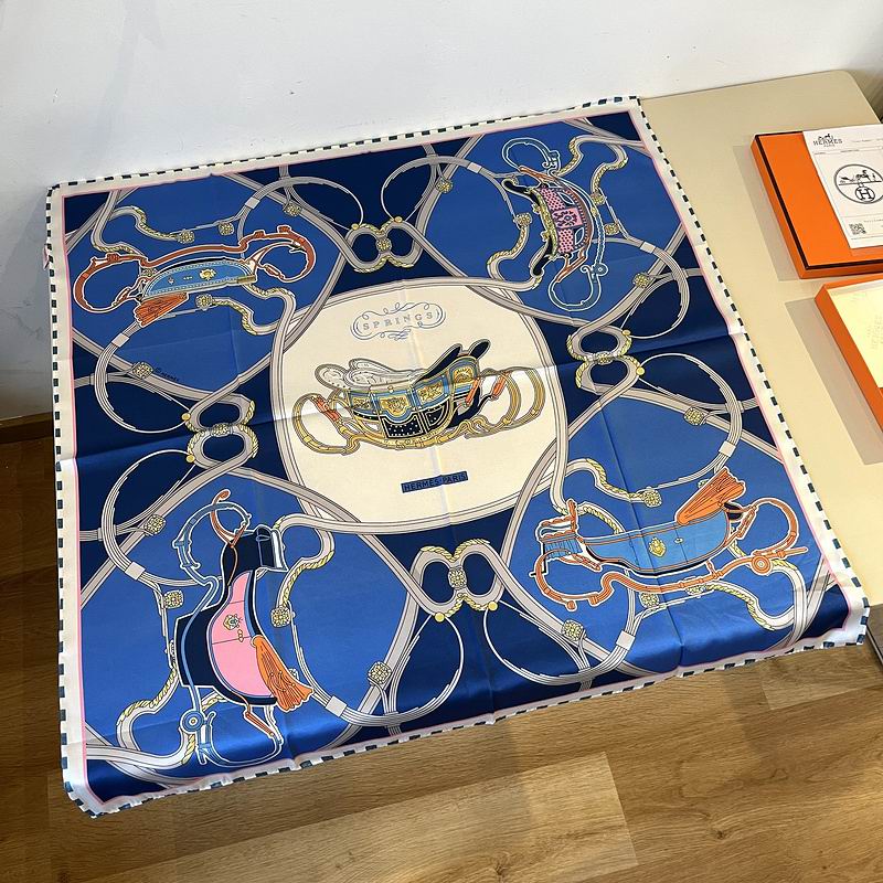 Hermes silk Scarf 90X90cm hm (78)