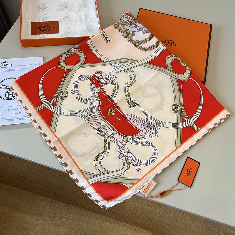 Hermes silk Scarf 90X90cm hm (79)