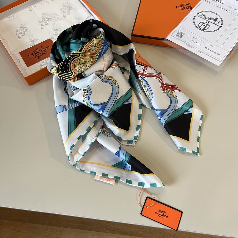 Hermes silk Scarf 90X90cm hm (83)