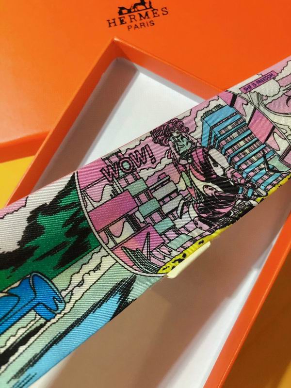 Hermes silk ribbon 5X86cm E14 (14)