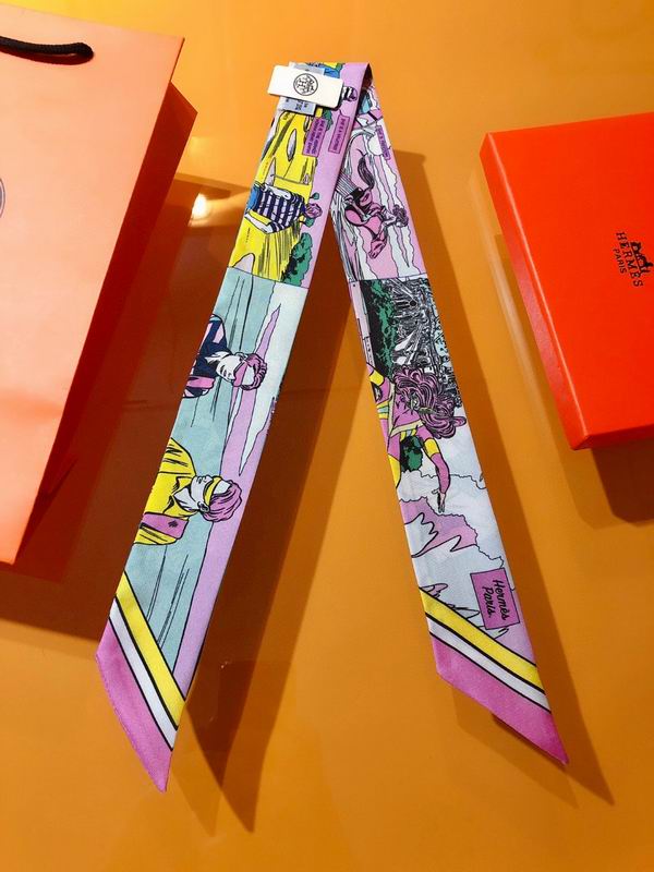 Hermes silk ribbon 5X86cm E14 (16)