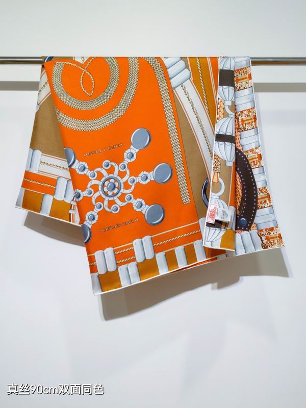Hermes silk scarf 90X90cm E44 (13)