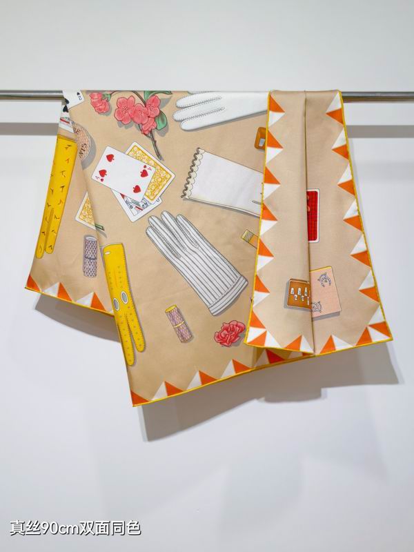 Hermes silk scarf 90X90cm E47 (13)