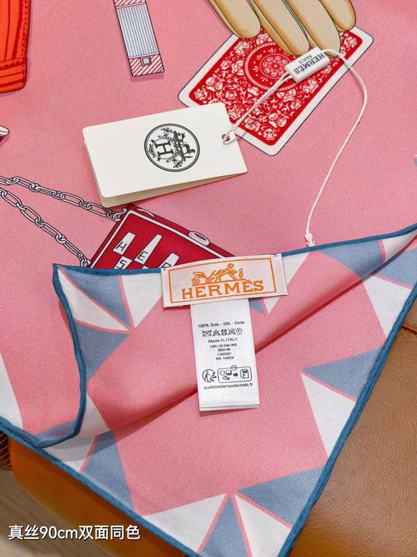 Hermes silk scarf 90X90cm E47 (24)