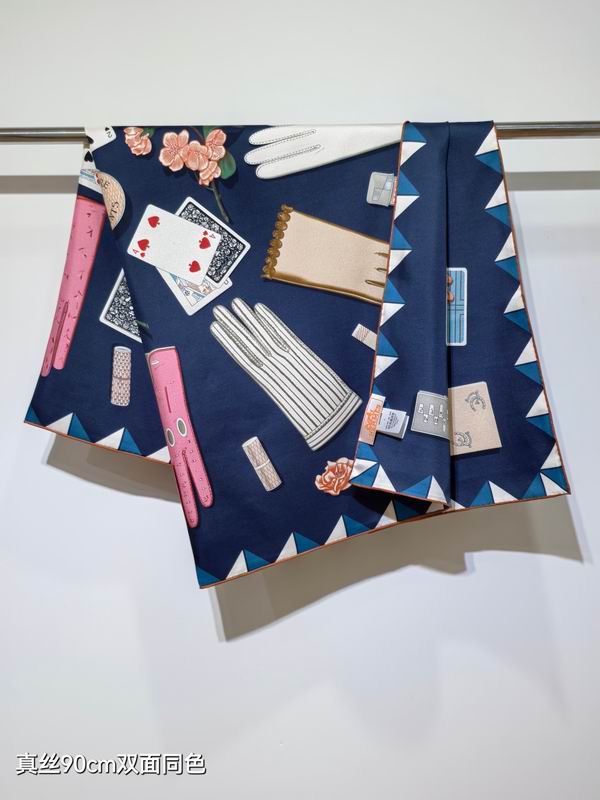 Hermes silk scarf 90X90cm E47 (43)