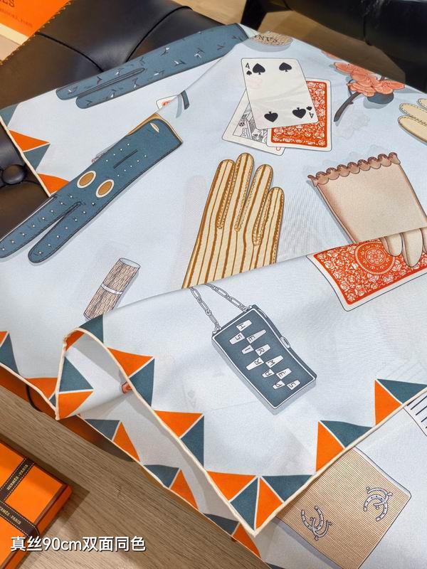 Hermes silk scarf 90X90cm E47 (5)