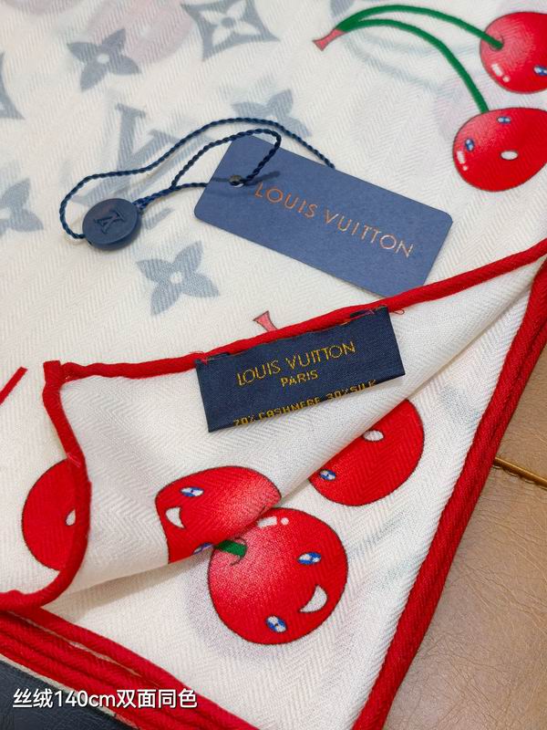 LV Scarf 140X140cm 70%羊绒30%真丝  E12 (14)