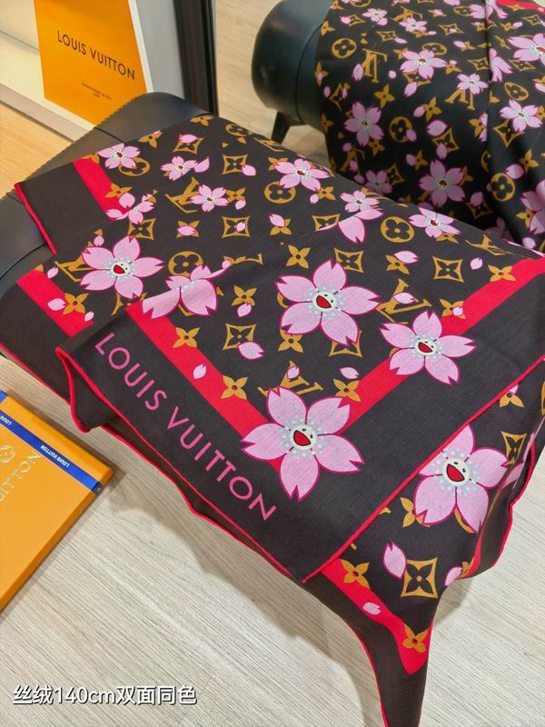 LV Scarf 140X140cm 70%羊绒30%真丝 E43 (7)