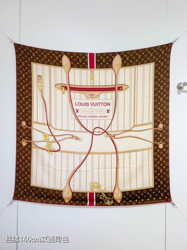 LV scarf 140X140cm 70%羊绒30%真丝 E15 (8)