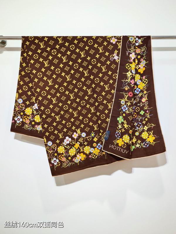 LV scarf 140X140cm 70%羊绒30%真丝 E48 (11)