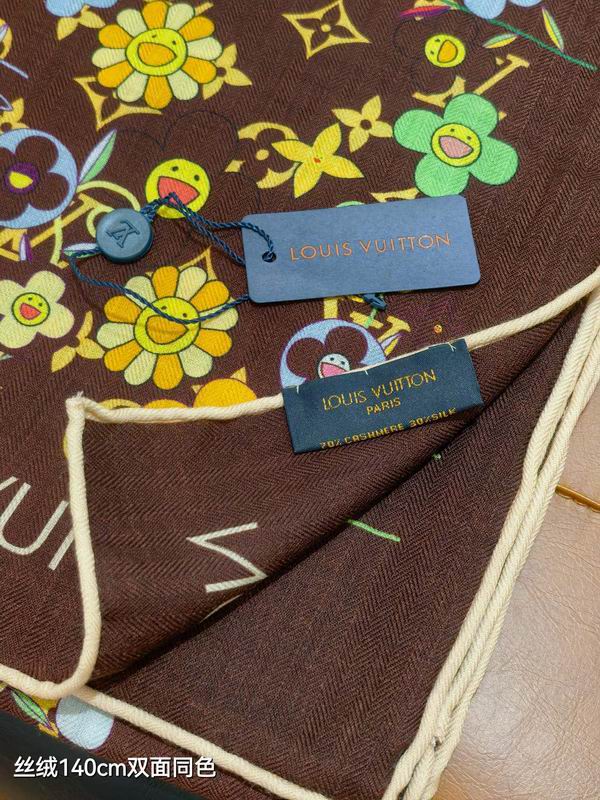 LV scarf 140X140cm 70%羊绒30%真丝 E48 (12)