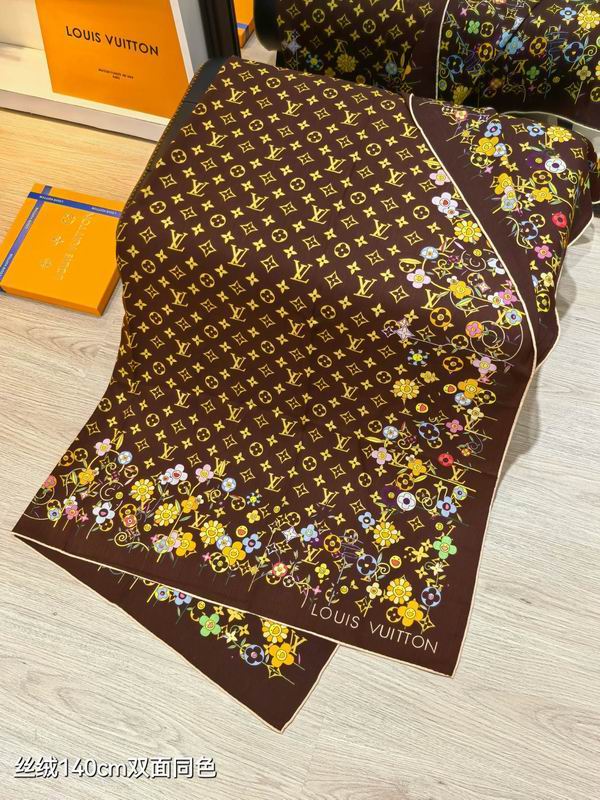 LV scarf 140X140cm 70%羊绒30%真丝 E48 (14)