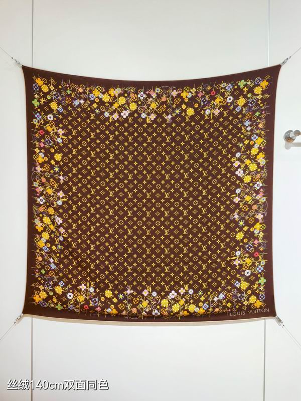 LV scarf 140X140cm 70%羊绒30%真丝 E48 (16)