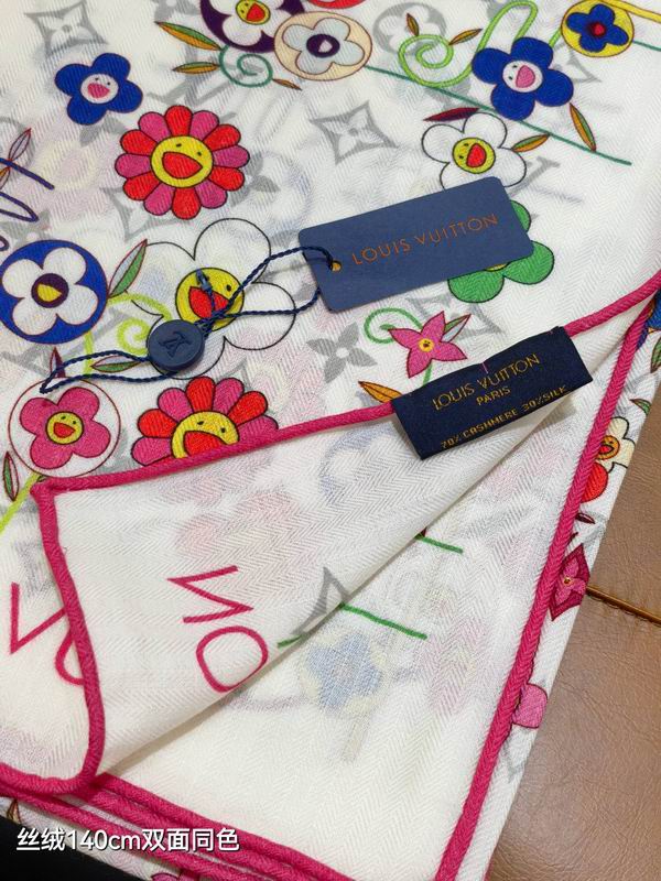 LV scarf 140X140cm 70%羊绒30%真丝 E48 (20)